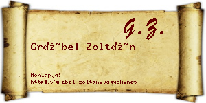 Grébel Zoltán névjegykártya