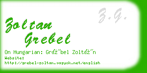 zoltan grebel business card